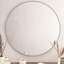 Miroir mural rond de 36 po de diamètre pour salle de bain - Cadre rouille, incassable, verre HD encadré en métal à suspension facile, conception incassable-854466509