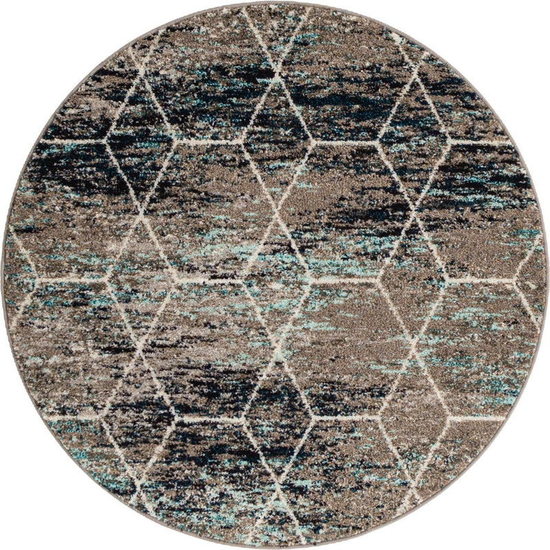 Galitea Geometric Indoor Rug, Round 4'