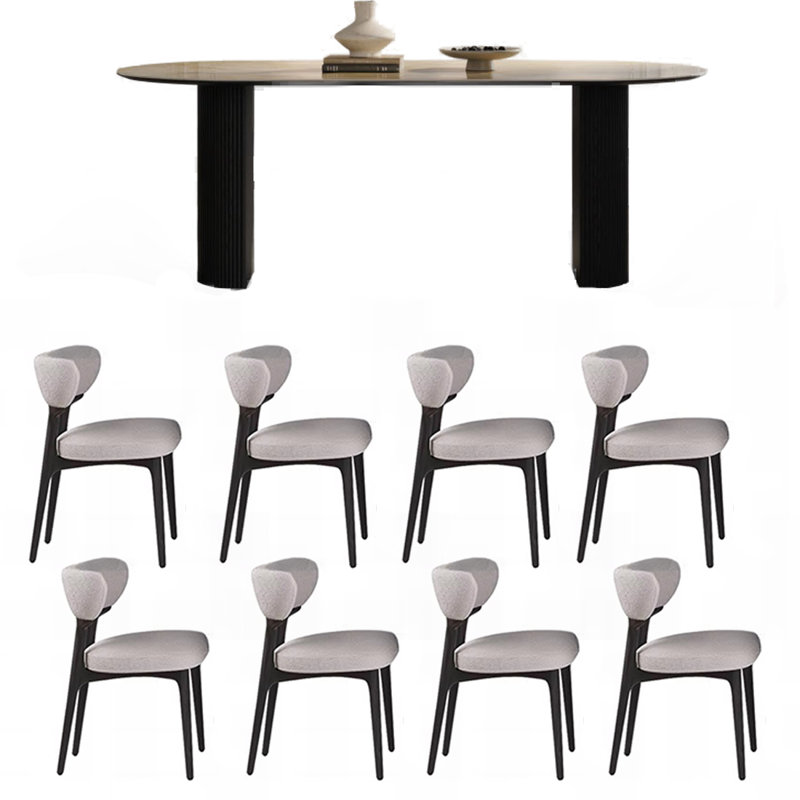 Ensembles de table de salle à manger en bois massif clair et luxueux.