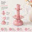 Porte-bougie rose fait à la main Lotus-582943975