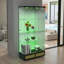 Vitrine en verre H 65,8 po Hollandale, bibliothèque avec DEL 13 couleurs et 2 tiroirs-394672002