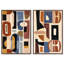 Oliver Gal Rhythmic Colorscape Set Abstract - Heavy Gel Top Coat Framed Canvas Art-314517240-314517242
