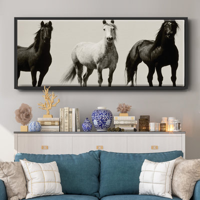 Wild Stallions- Framed Canvas