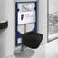 Toilette allongée murale à double chasse avec surface vitrée StormOn (siège inclus)-55826895