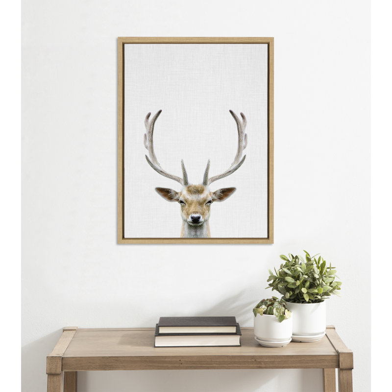 «Deer Color» par Simon Te, reproduction d'art sur toile encadrée, Naturel, H 24 po x l 18 po x P 1,62 po