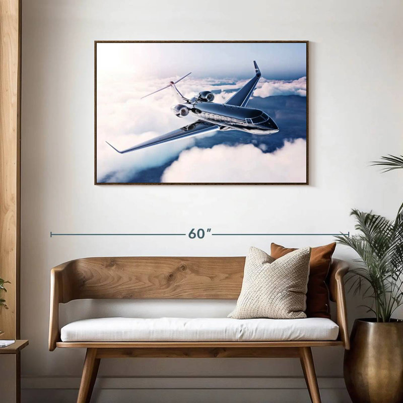 Vol privé, Cadre flottant noyer, 43 po x 29 po