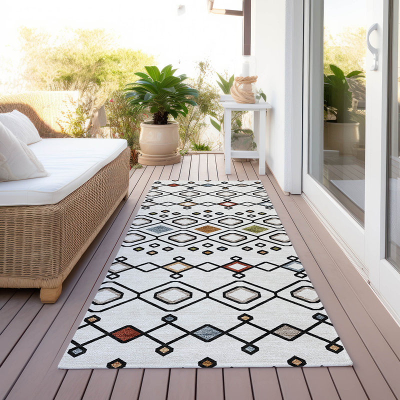 Aleighna Area Rug with Non-Slip Backing, Runner 2'3" x 7'6"