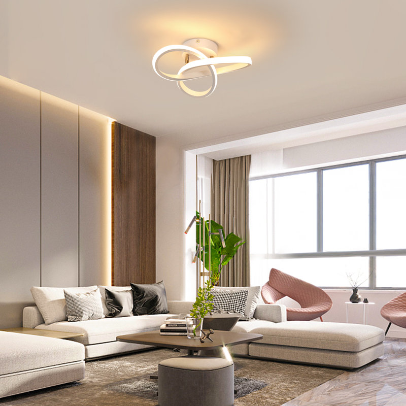 Kudolo 24cm LED Integrated Semi Flush Mount, White