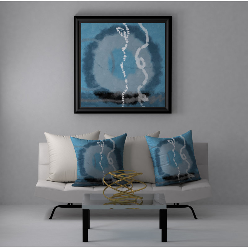 Abstract Reversible Throw Pillow, 24" x 24"