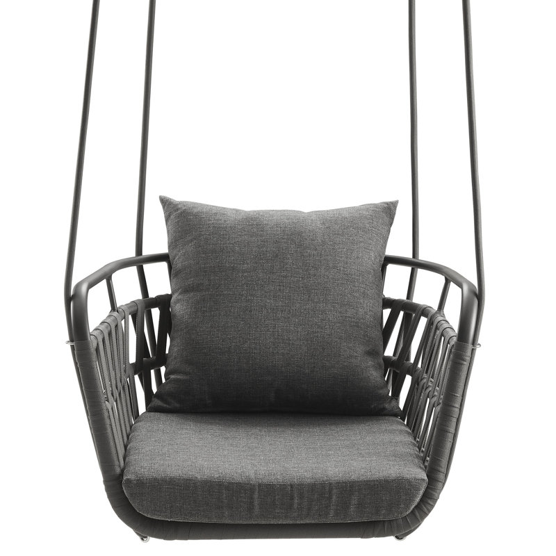 Balancelle d'extérieur en aluminium Kaliah, Gris anthracite
