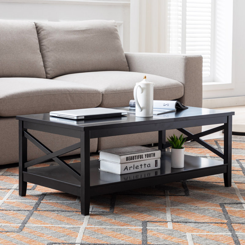 Table basse à 4 pieds avec rangement