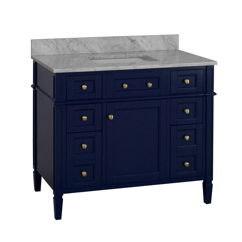 Ensemble de meuble-lavabo simple 42 po Lakeland, Bleu royal
