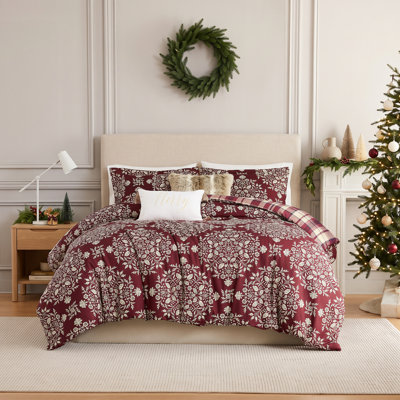 Ensemble de literie réversible surdimensionné en duvet de Noël Southshore Fine Linens Christmas Carol