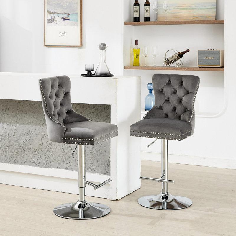 Velours pivotant épais Louis, Gris