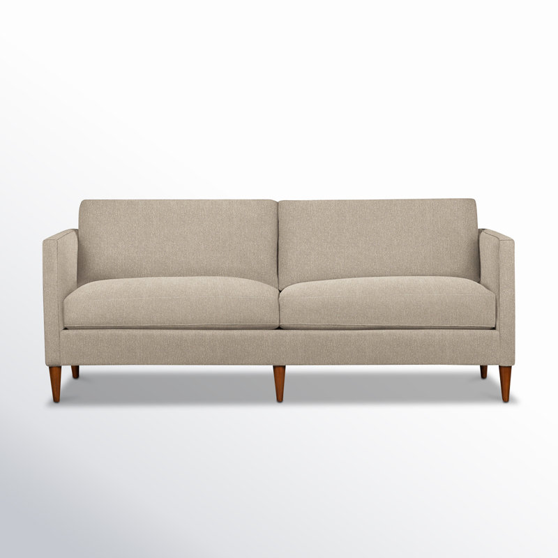 Clifford 87" Upholstered Custom Sofa, Davis Chateau Gray Bouclé