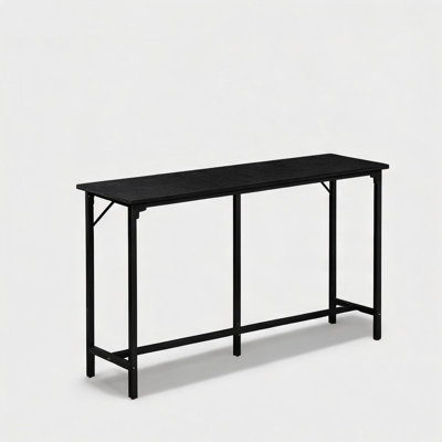 Table de salle à manger noire 70,9 x 15 x 39 po, design ajustable, avec pattes ajustables, pour salle à manger ou table de bar