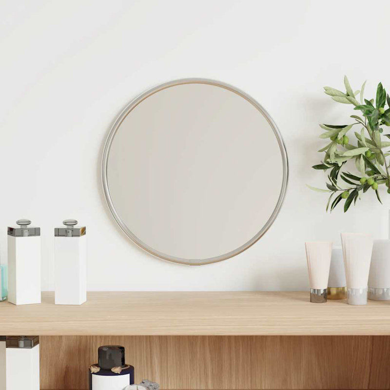 Jenkintown Round Mirror, 20cm x 20cm, Silver