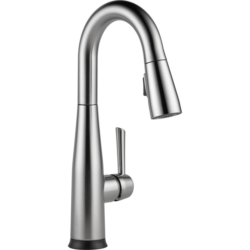 Robinet de bar avec douchette extractible Essa, Acier arctique