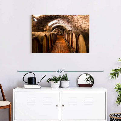 Winery Wine Barrels - Impression sur toile tendue