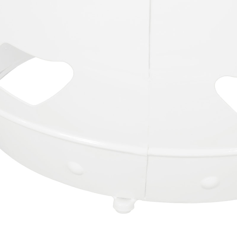 Grande table moderne en fer blanc - sans assemblage, attrait élégant chic, assemblage, Blanc