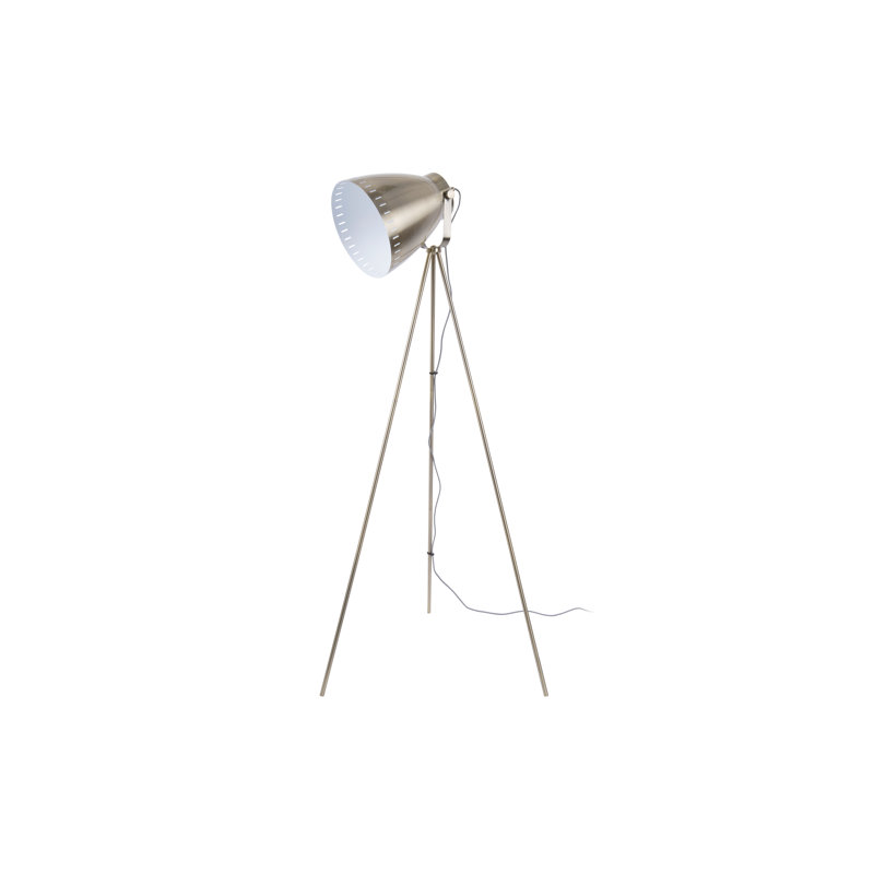 Luxury Mingle 145cm Tripod Floor Lamp, Brushed Gold