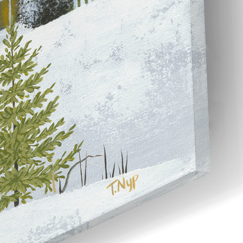 Art mural en verre épique «Not a Creature Is Stirring» par Tanya Nyp, 16 po x 12 po