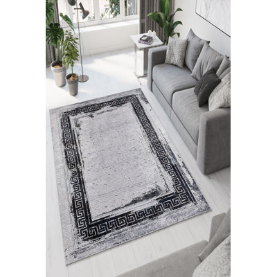 Eco-Friendly Non-Slip Area Rug, 4.6 x 7.2 Feet | 100% Polyester, Antibacterial, Machine Washable | 650 g/m², 0.16 in Pile Height, Digital Print | Perfect for Living Room, Bedroom, and High-Traffic Areas