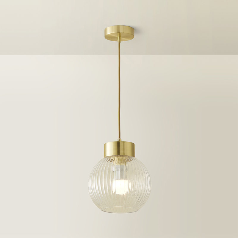 1 - Light Pendant, Yes, Brushed Gold