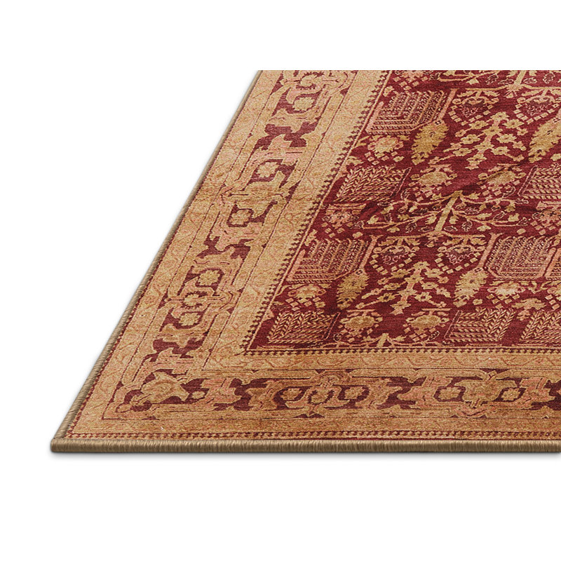 Tapis oriental orange / rouge, Rectangle 5 pi x 8 pi