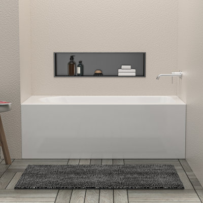 Baignoire en alcôve avec trop-plein et bonde