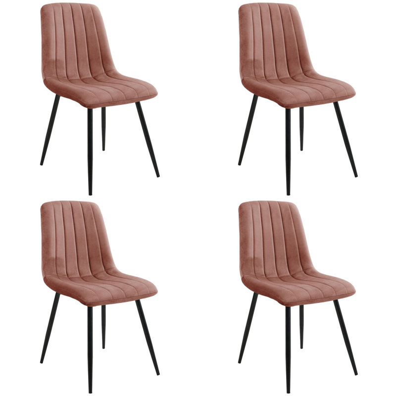 Set of four SJ.9 dining chairs, Pink