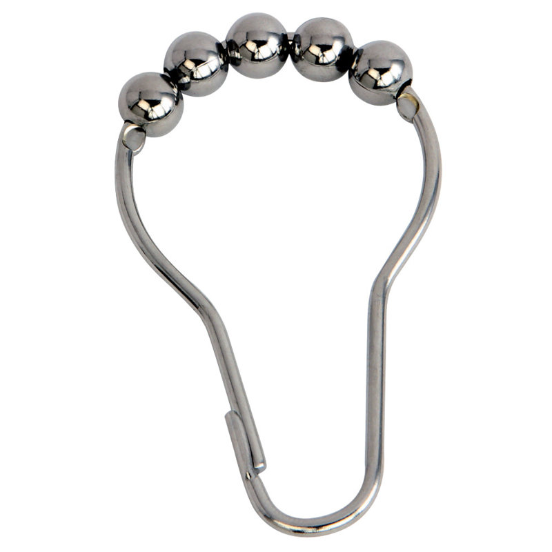 Kingston Brass Edenscape Roller Ball Shower Curtain Rings (12 Pieces/Set), Polished Chrome