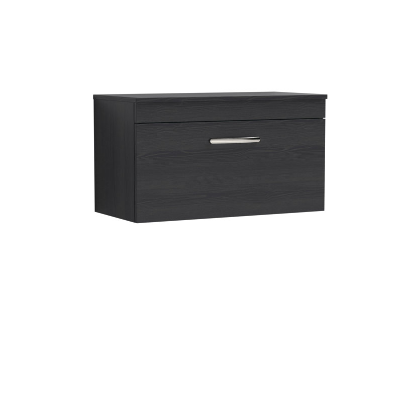 Athena 80.5cm Single Bathroom Vanity Base Only, Charcoal Black