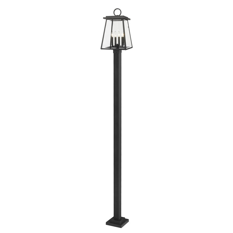 Lampadaire noir 1 lumière H 115,75 po (double)