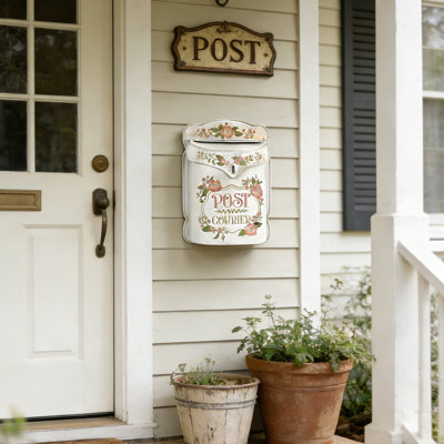 Boîte aux lettres murale rétro - boîte aux lettres pour l'extérieur, boîte aux lettres murale pour porche, porte d'entrée, jardin, boîte aux lettres, décoration de boîte de mariage