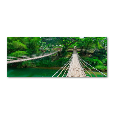 Bridge over the River 1 Piece Wrapped Canvas Wall Art