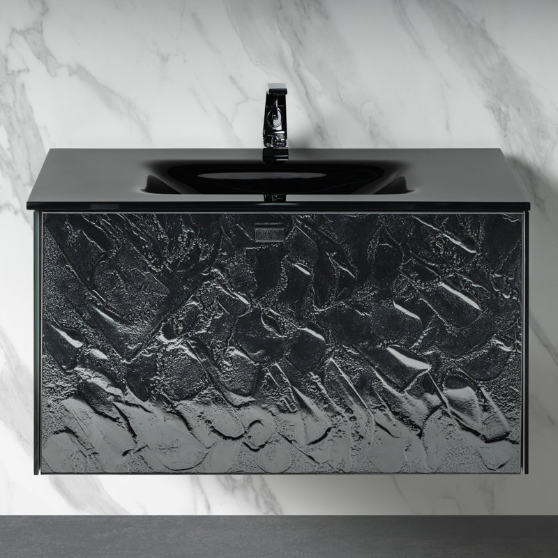 Felvy 32'' W Single Vanity, Black, Black
