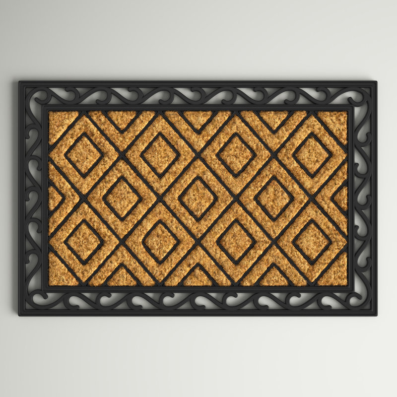 Altarik Non-Slip Geometric Outdoor Doormat