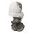 Whimsical White Snow Night Owl Perching On Tree Branch Figurine Décor