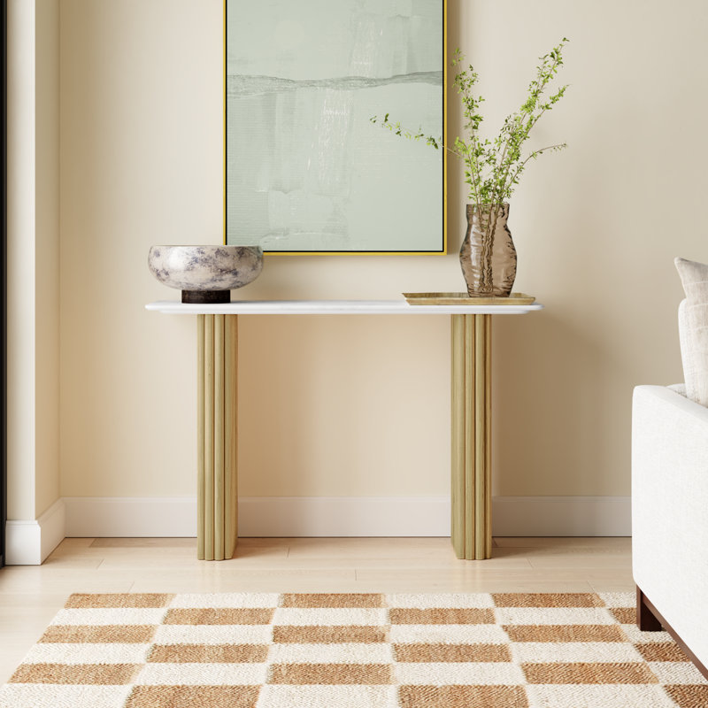 Carmela 47'' Marble Top Console Table