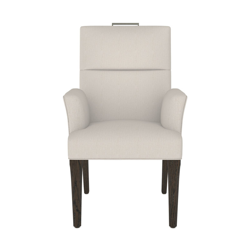 Thom Filicia Home Fabric Tight Back Arm Chair, Instant Parchment, Havana