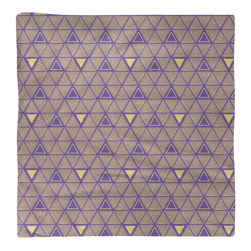 Jordao Cotton Abstract Square Napkin, Purple/Yellow, 0.1" H x 22" W x 22" D