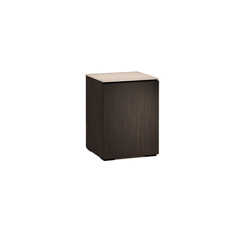 Manhattan 317, Maro Ebony, Matte Taupe Glass Top, Espresso Wood/Matte Taupe