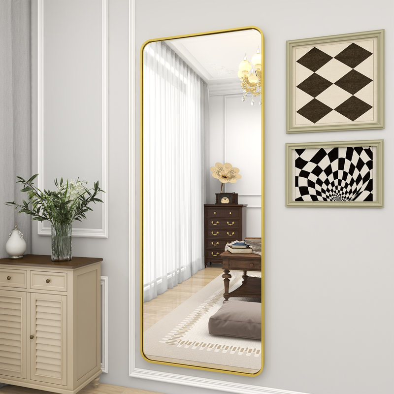 Miroir pleine grandeur Cleaven, Or, H 64 po x l 21 po