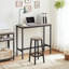Bar Stool Set of 2 Metal Frame with Footrest for Kitchen Dining Room-2105060656