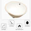Lavabo ovale en céramique avec trop-plein 19 po x 16 po x 8 po - Blanc, encastré, teinté, moderne pour salle de bain encastré 19 po x 16 po, ovale, teinté, luminaire contemporain
