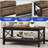 39.3"W Rectangle Simple Coffee Table with Bottom Shelf, X-Framed Support-957051269-957051268