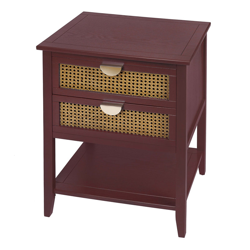 Table de chevet Azmeer, Rouge