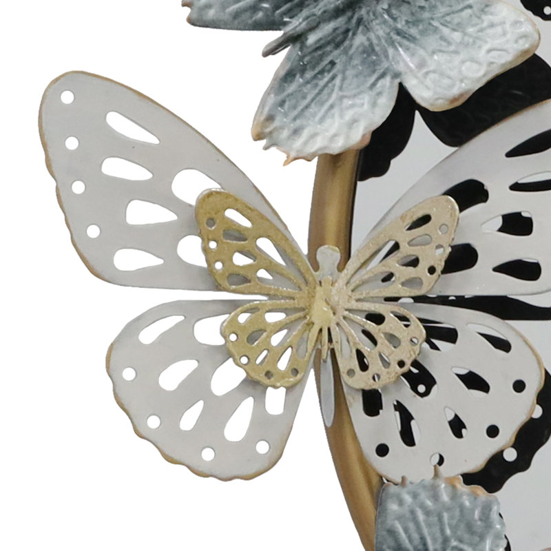 Miroir d'appoint mural Butterfly, Round Butterfly Mirror