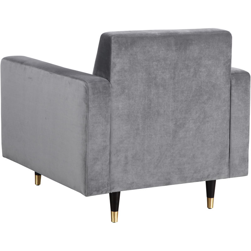 Conn Upholstered Armchair, Gray Velvet